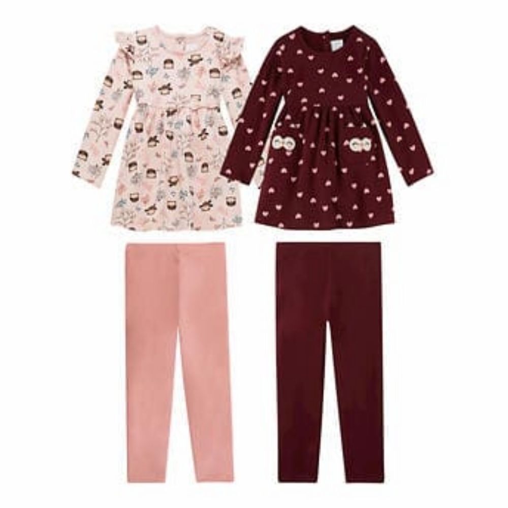 Koala Kids Kids'ย 4-pieceโSet Heart Print